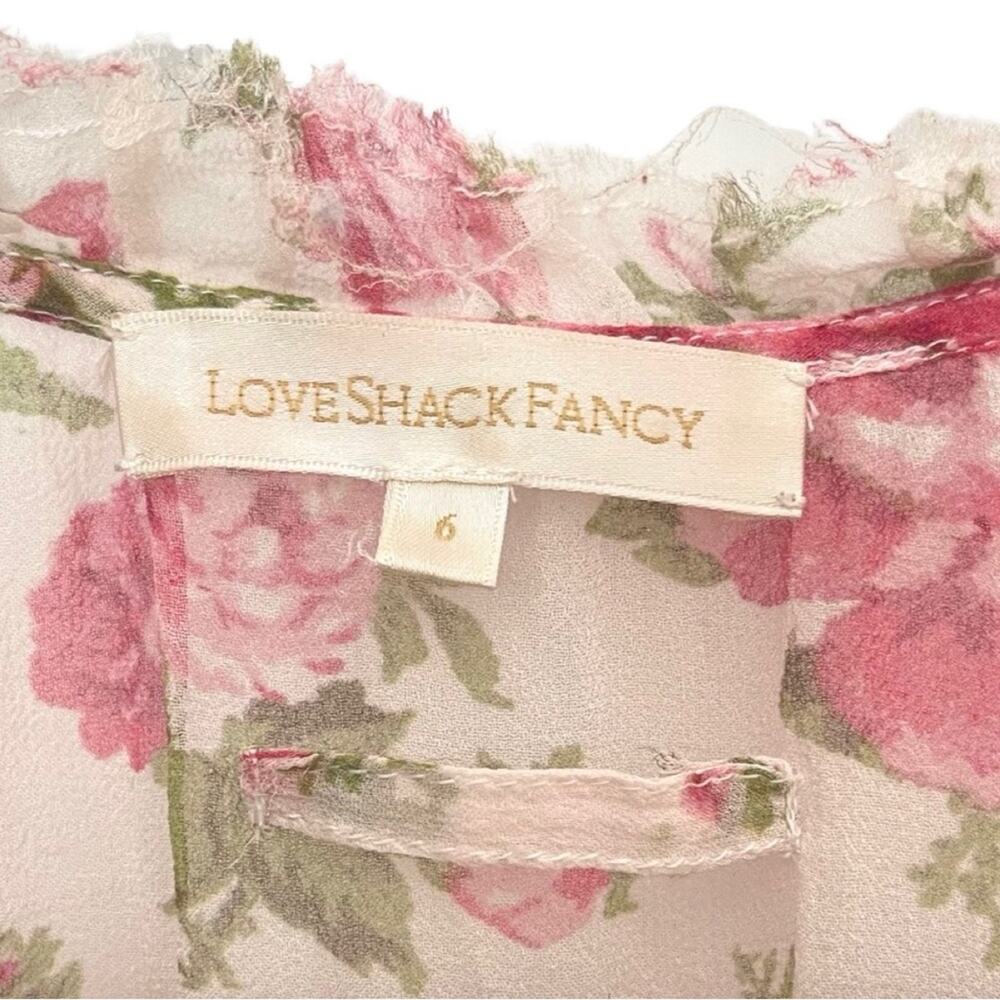 LoveShackFancy Arlo Dress floral print SIZE 6 - Picture 5 of 13